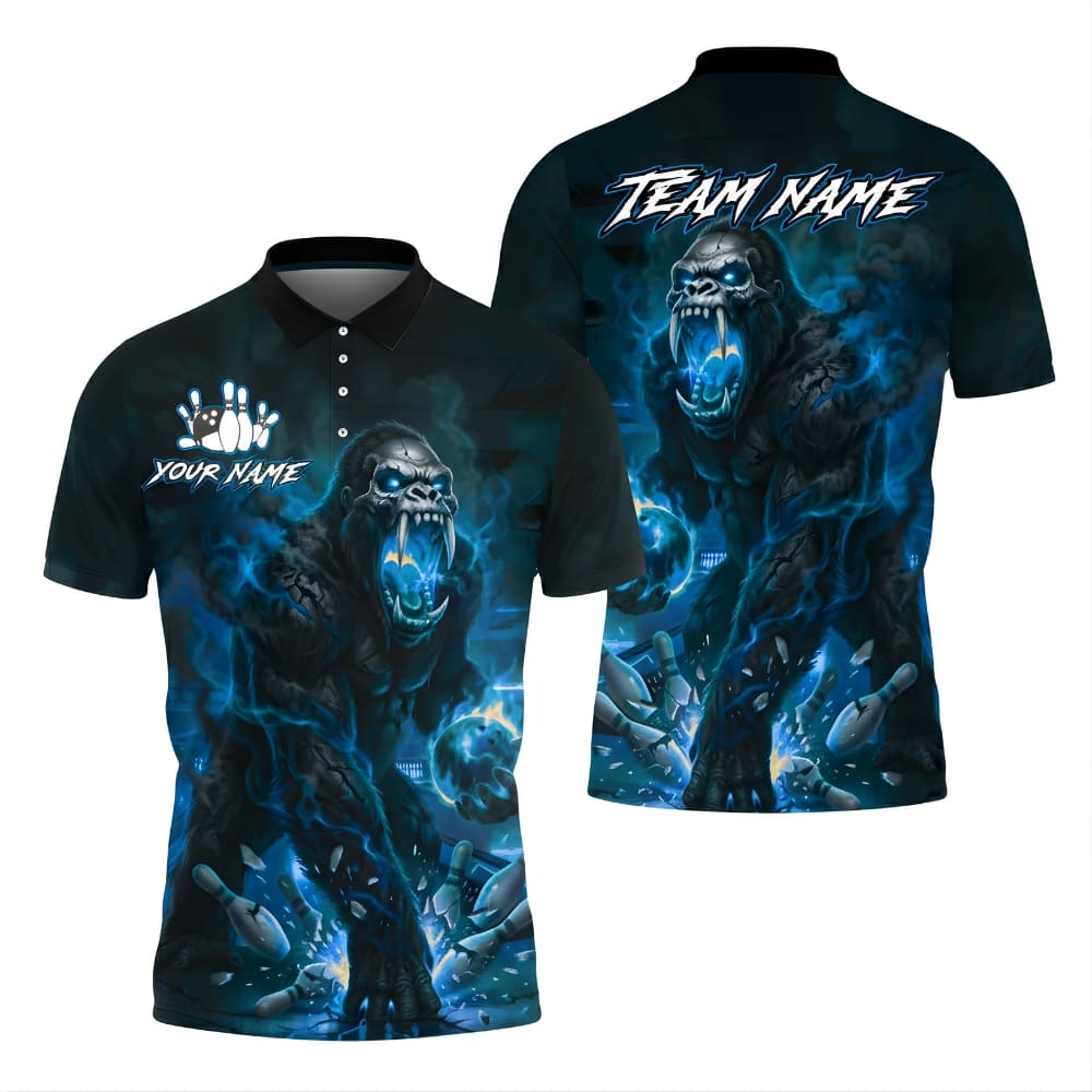 Gorilla Bowling Team Polo Shirt – Custom Name & Team Name
